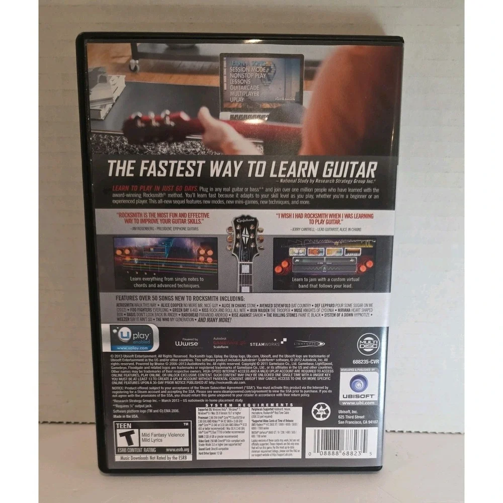 Rocksmith 2014 Edition (Windows/Mac) - MAC & WINDOWS DVD